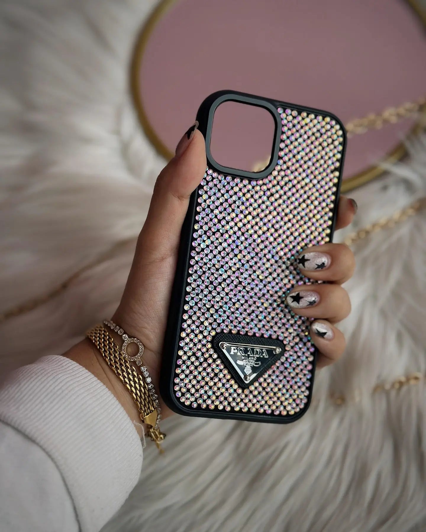 Coque iPhone Prada Diamond