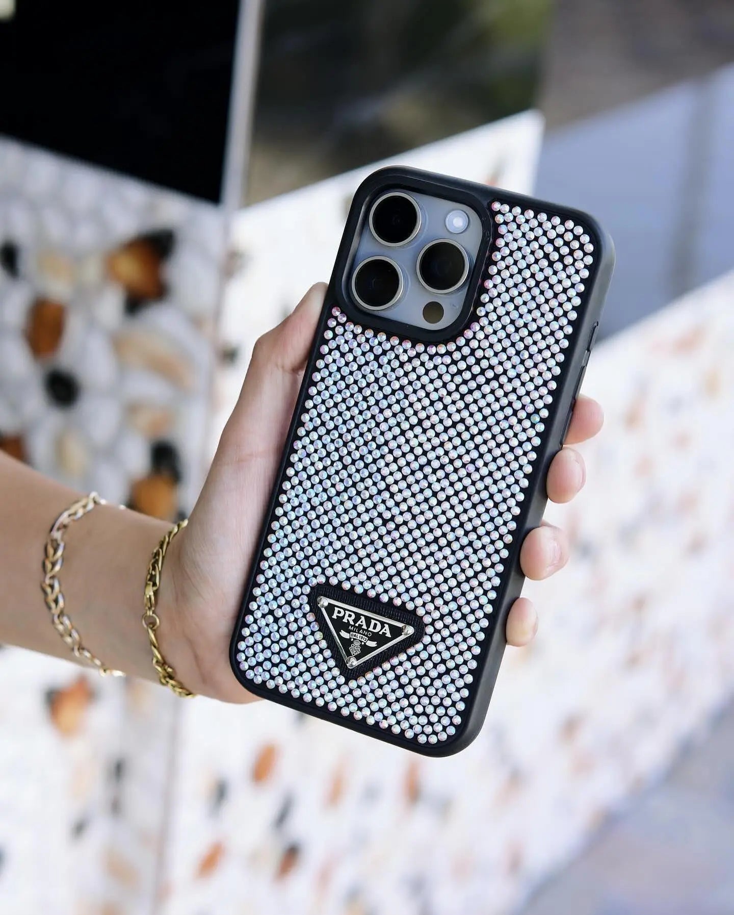 Coque iPhone Prada Diamond