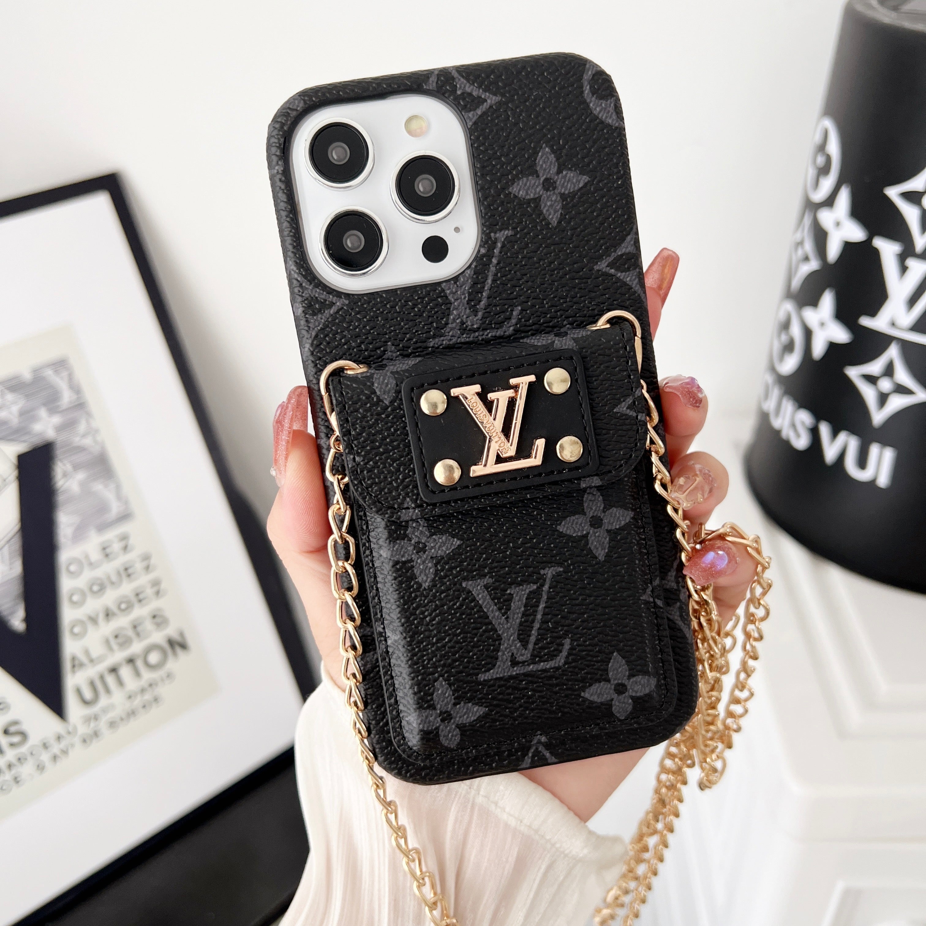 Coque iPhone LV Card Pocket