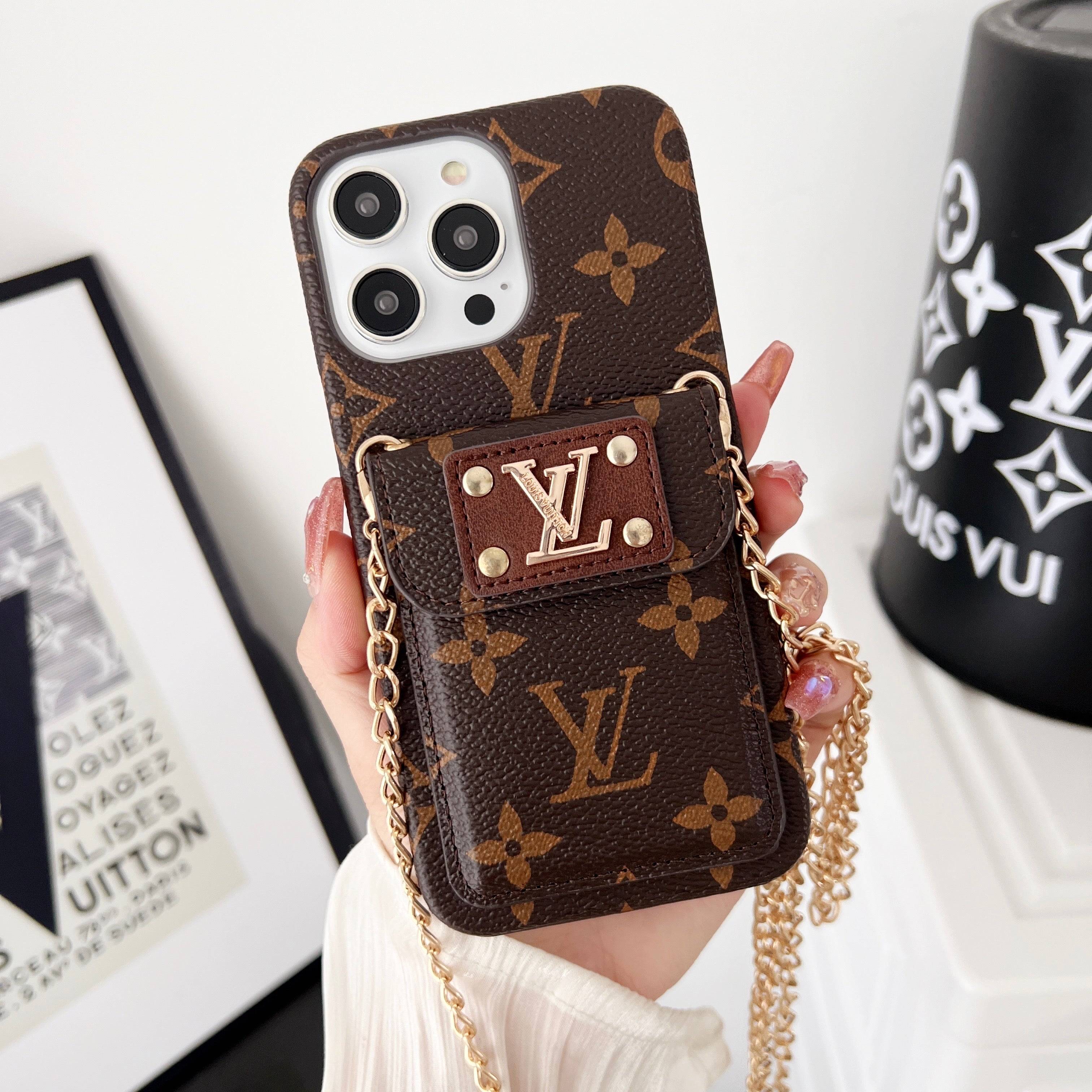 Coque iPhone LV Card Pocket