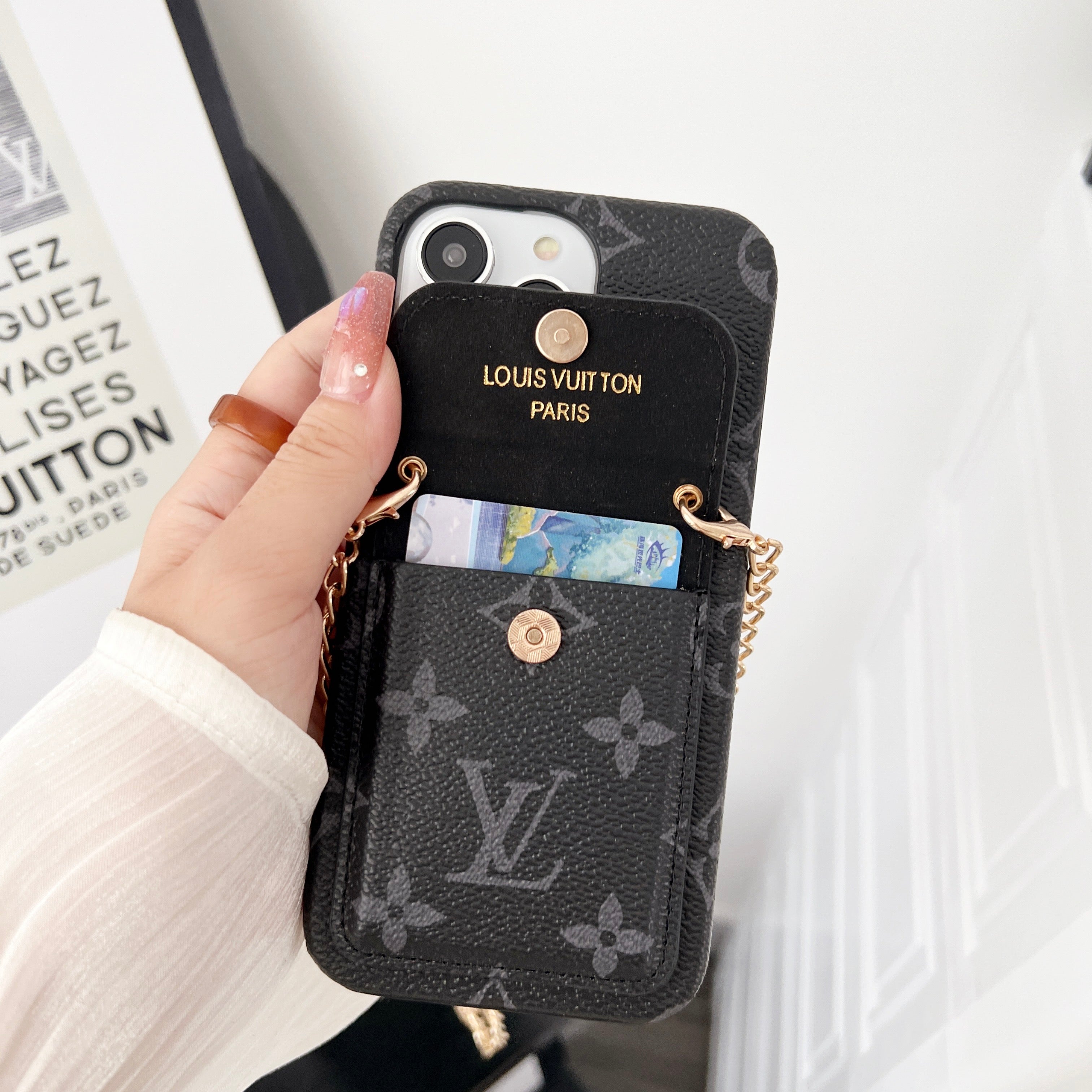 Coque iPhone LV Card Pocket