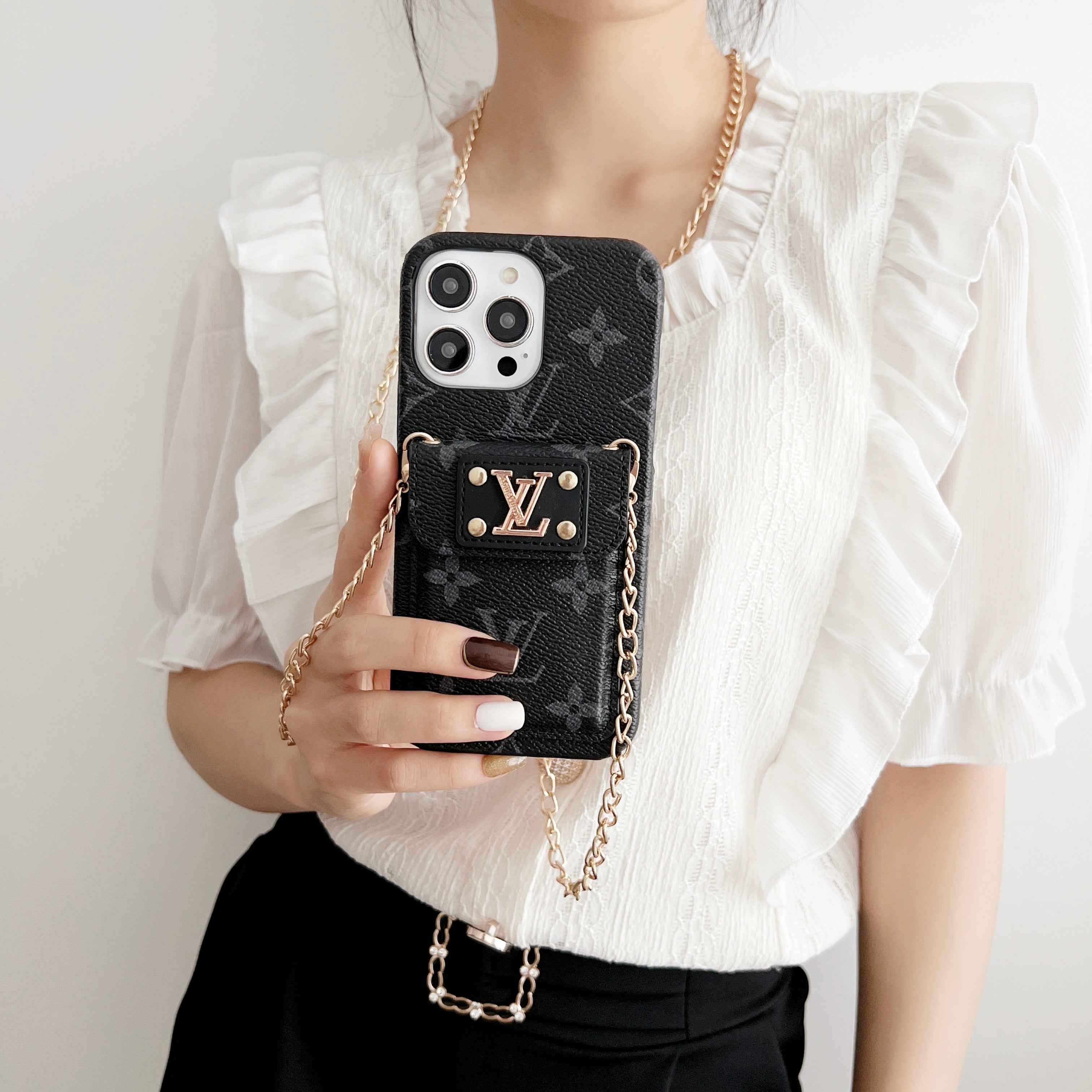 Coque iPhone LV Card Pocket