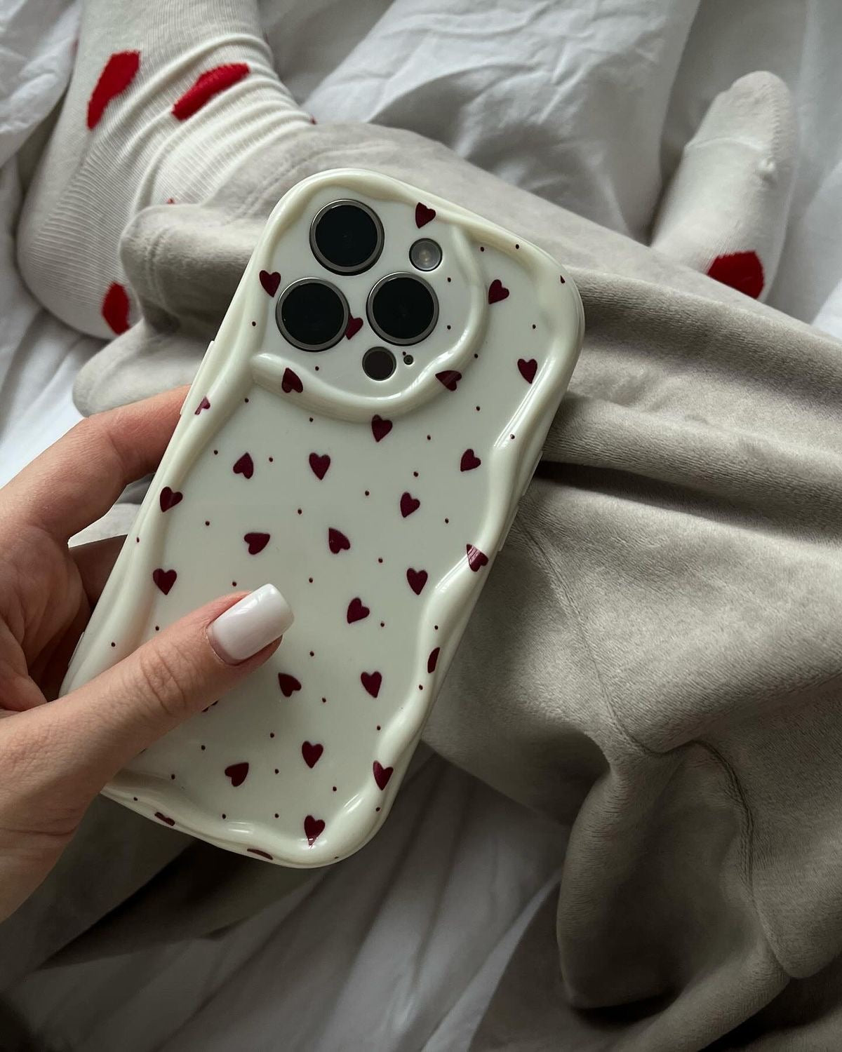 Cover iPhone mini heart pattern